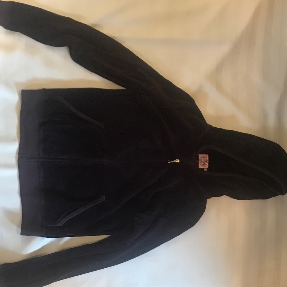 Juicy Couture Black Terry Cloth Track Jacket